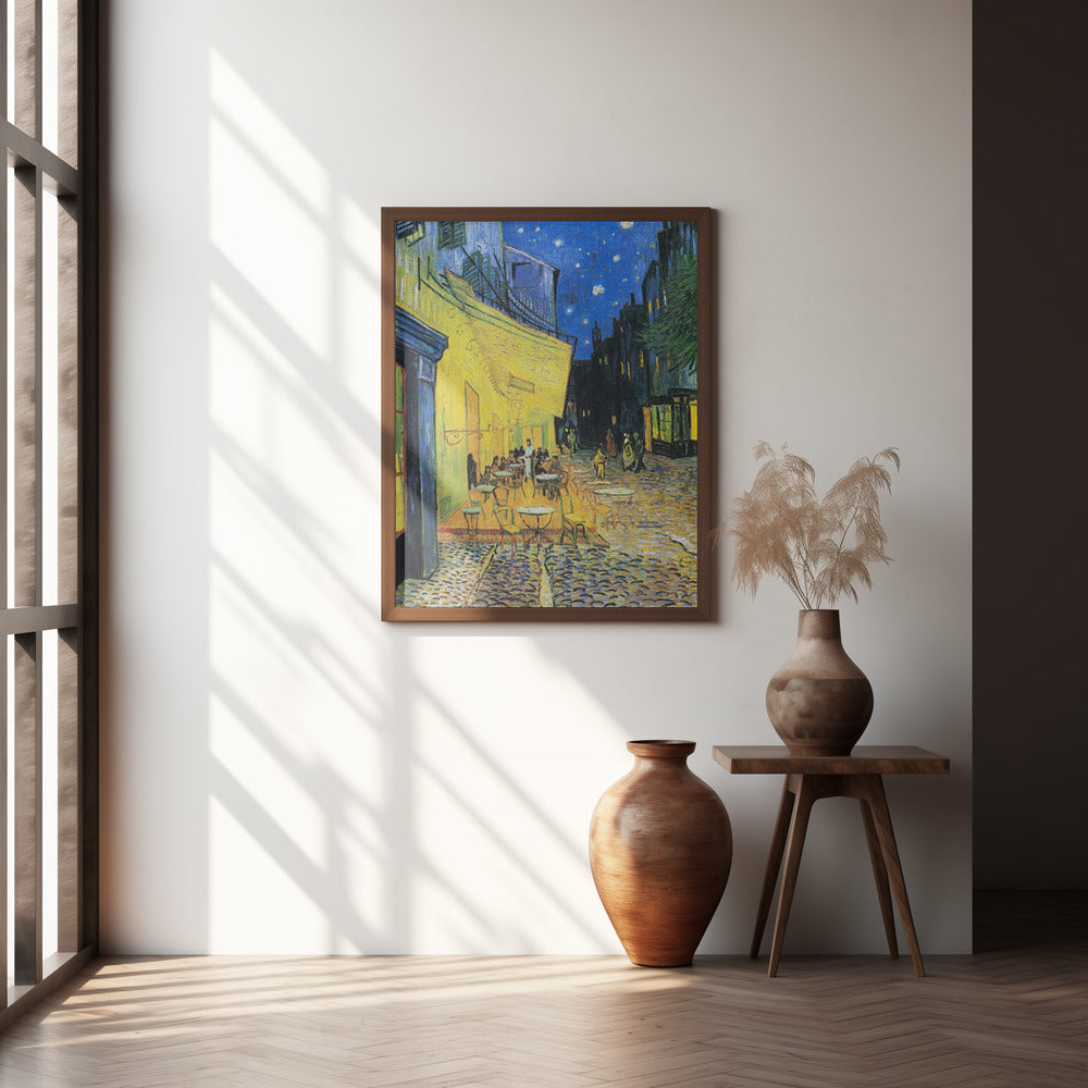 Café Terrace At Night Poster